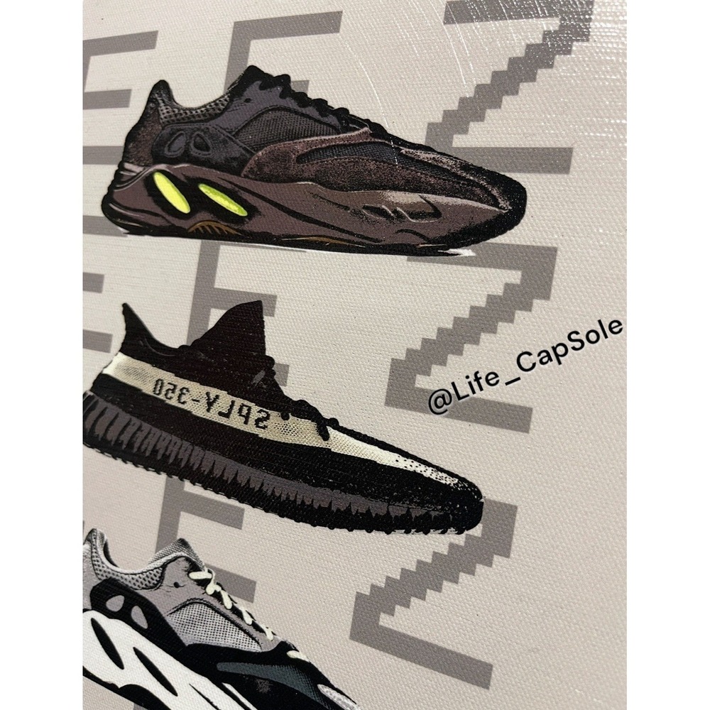 11 x 14 Yeezy Boost Canvas Design District Adidas Shoes DS Wall Art Accent Decor - Picture 2 of 7